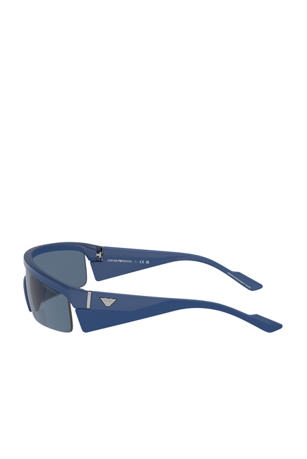 نظارة شمسية للرجال بإطار مستطيل وعدسات قابلة للتبديل